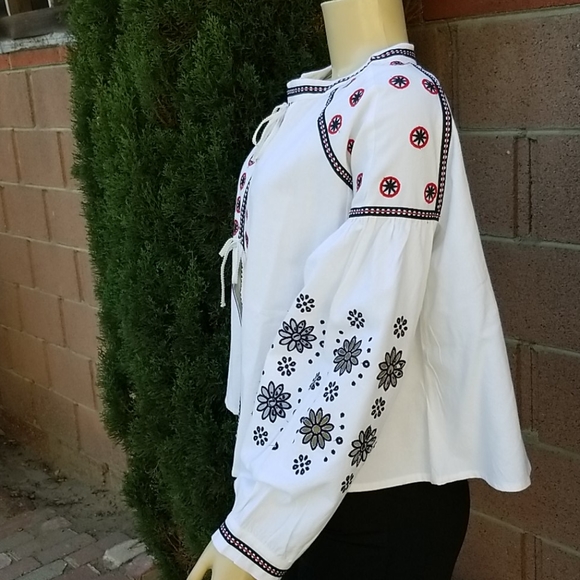 Embroidery light cotton jacket sz Medium Gorgeous - Picture 4 of 14